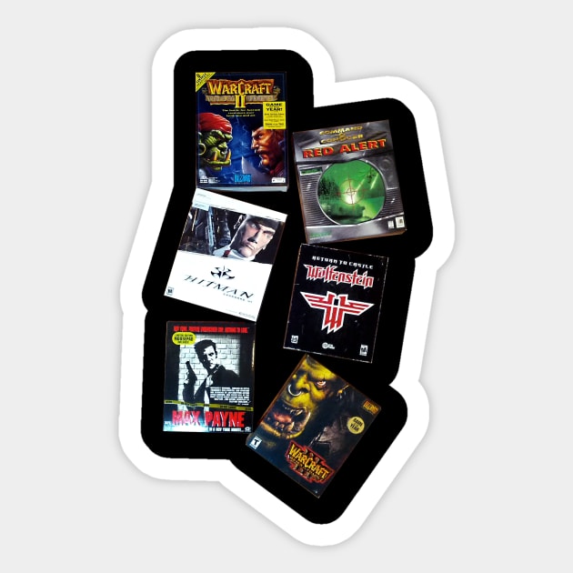 Old Skool video games - Retro 90's 2000's Sticker by Tees_N_Stuff